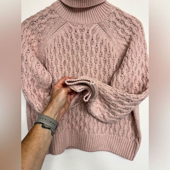Laundry by Shelli Segal Pink Knit Turtleneck Sweater Large - Picture 4 of 9
